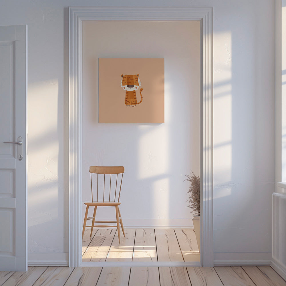 Tiger-Illustration minimalistisch