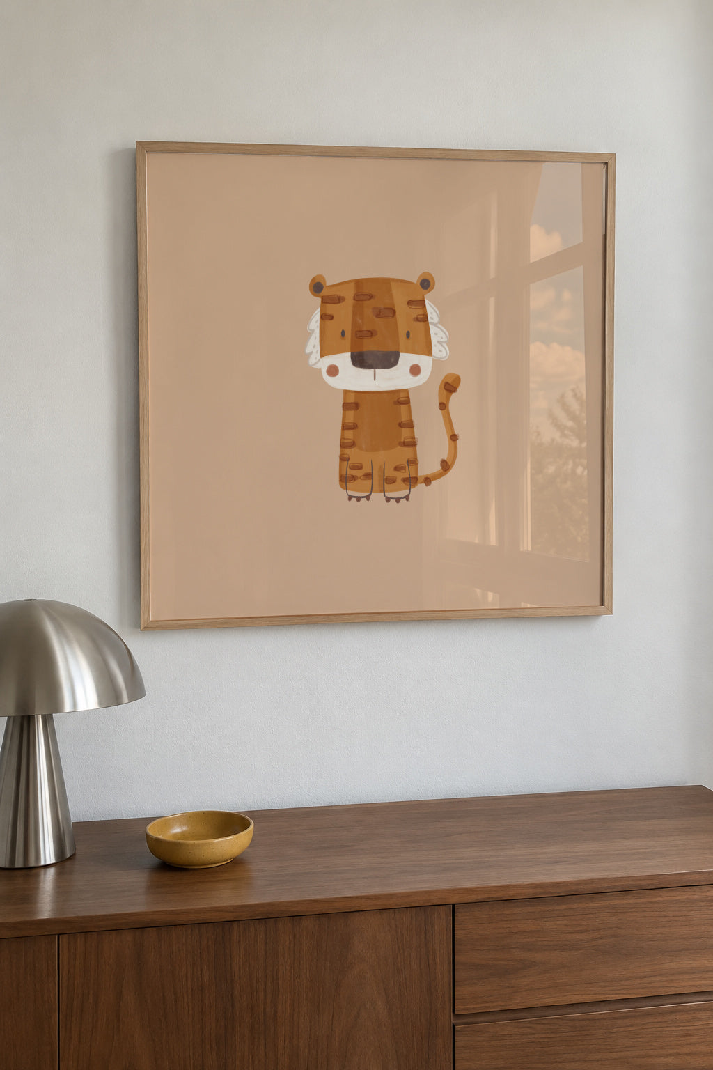Tiger - Framed poster in an interior