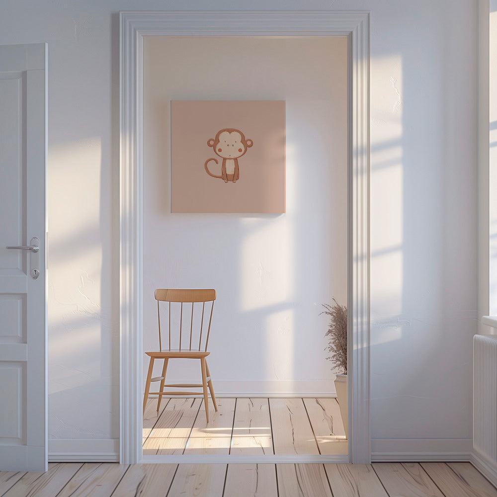 Illustration de singe minimaliste