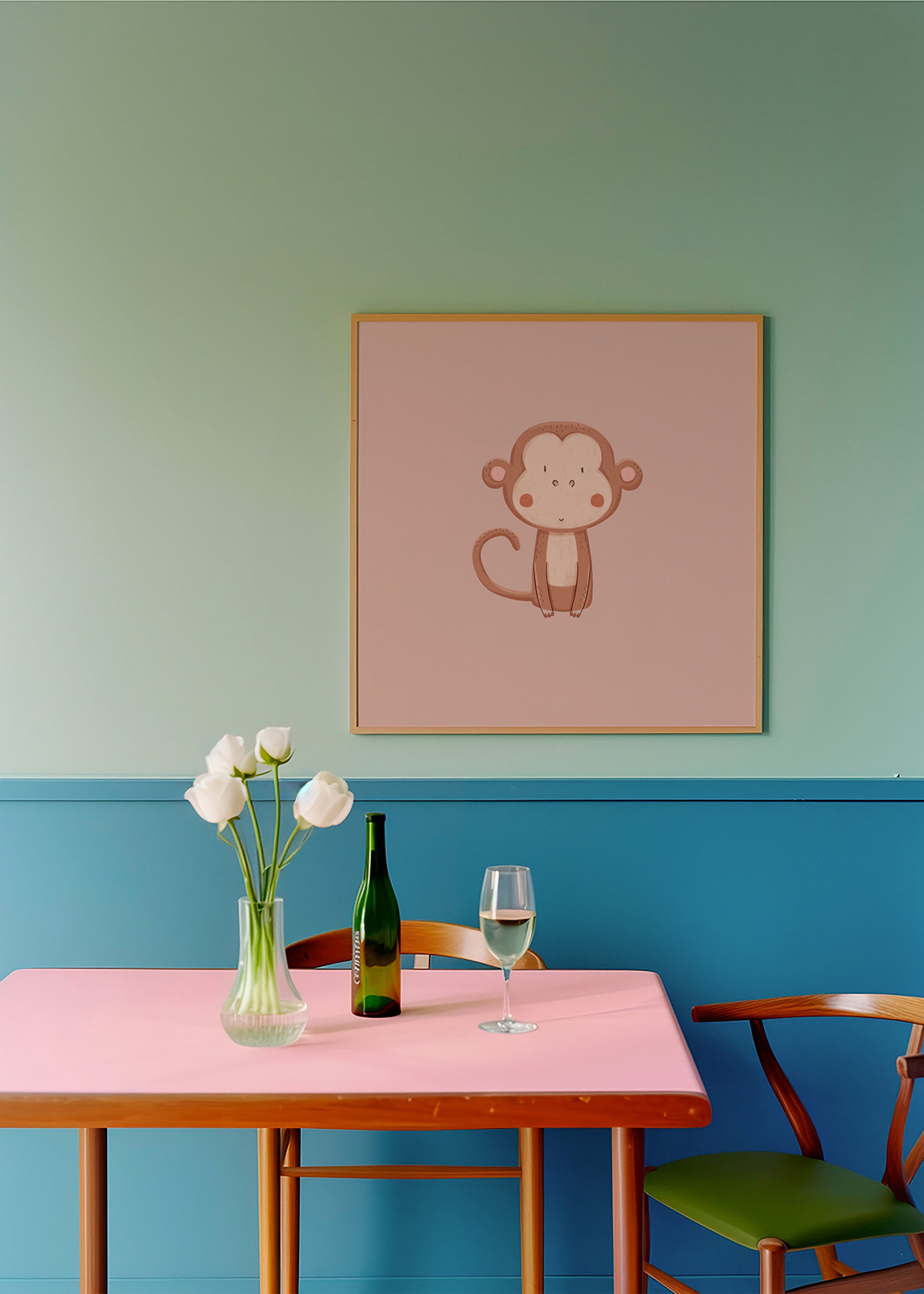 Illustration de singe minimaliste