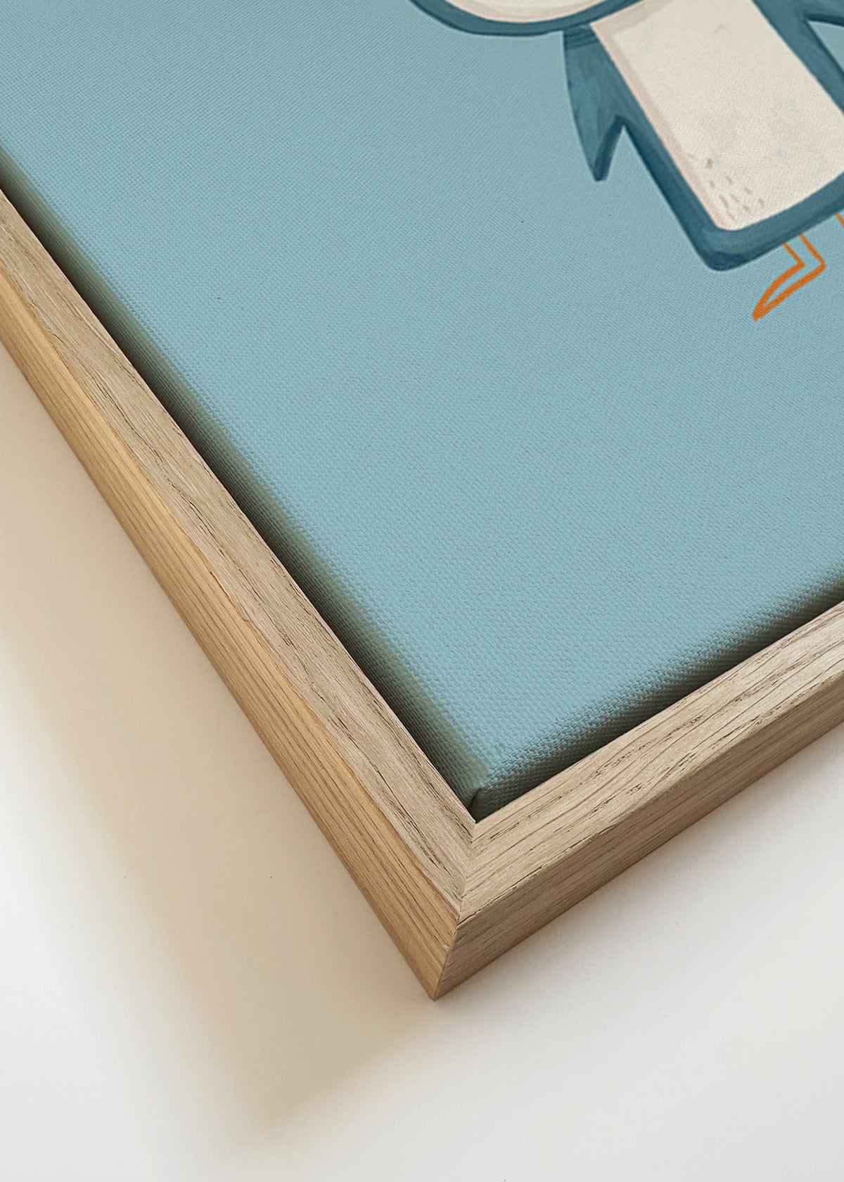 Kunstwerk Pinguin-Illustration auf blauem Hintergrund
