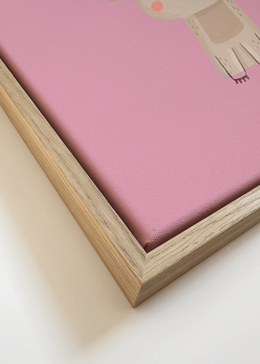 Kinderposter: minimalistische roze koala