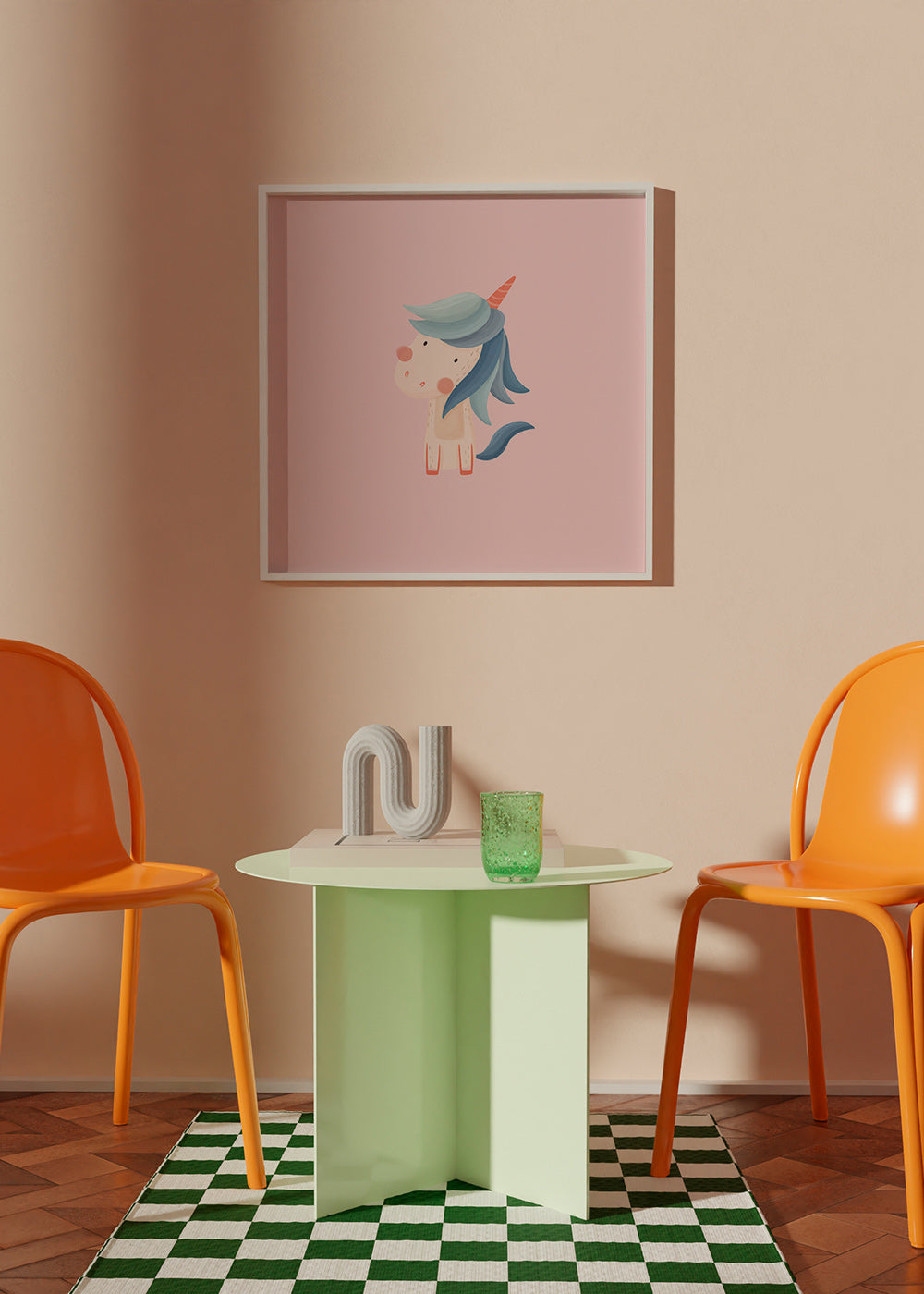 Kinderplakat: niedliches Einhorn