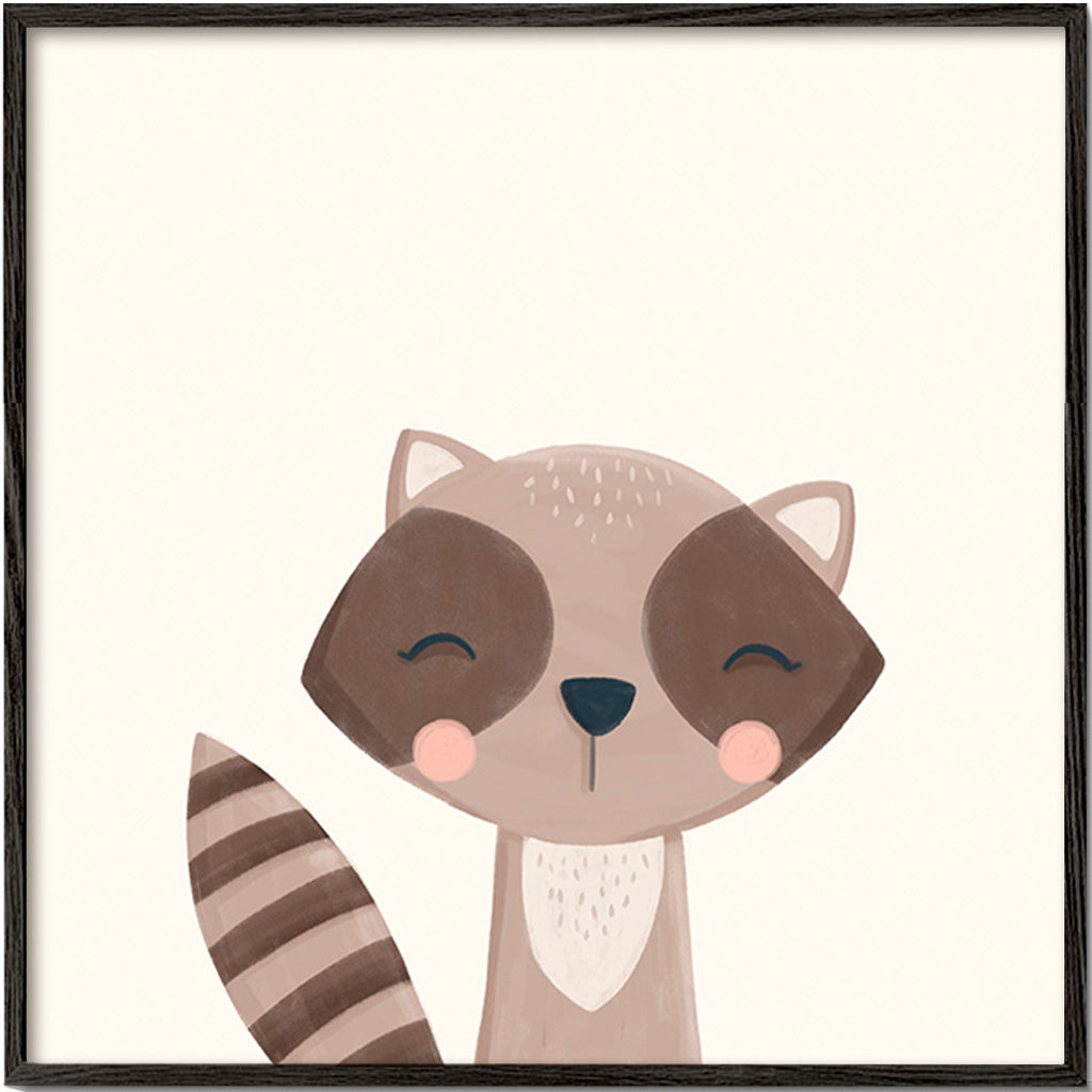 Kinderbild lächelnder Waschbär