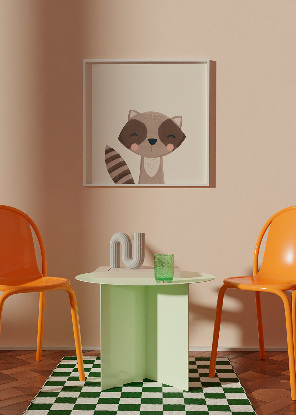 Kinderbild lächelnder Waschbär