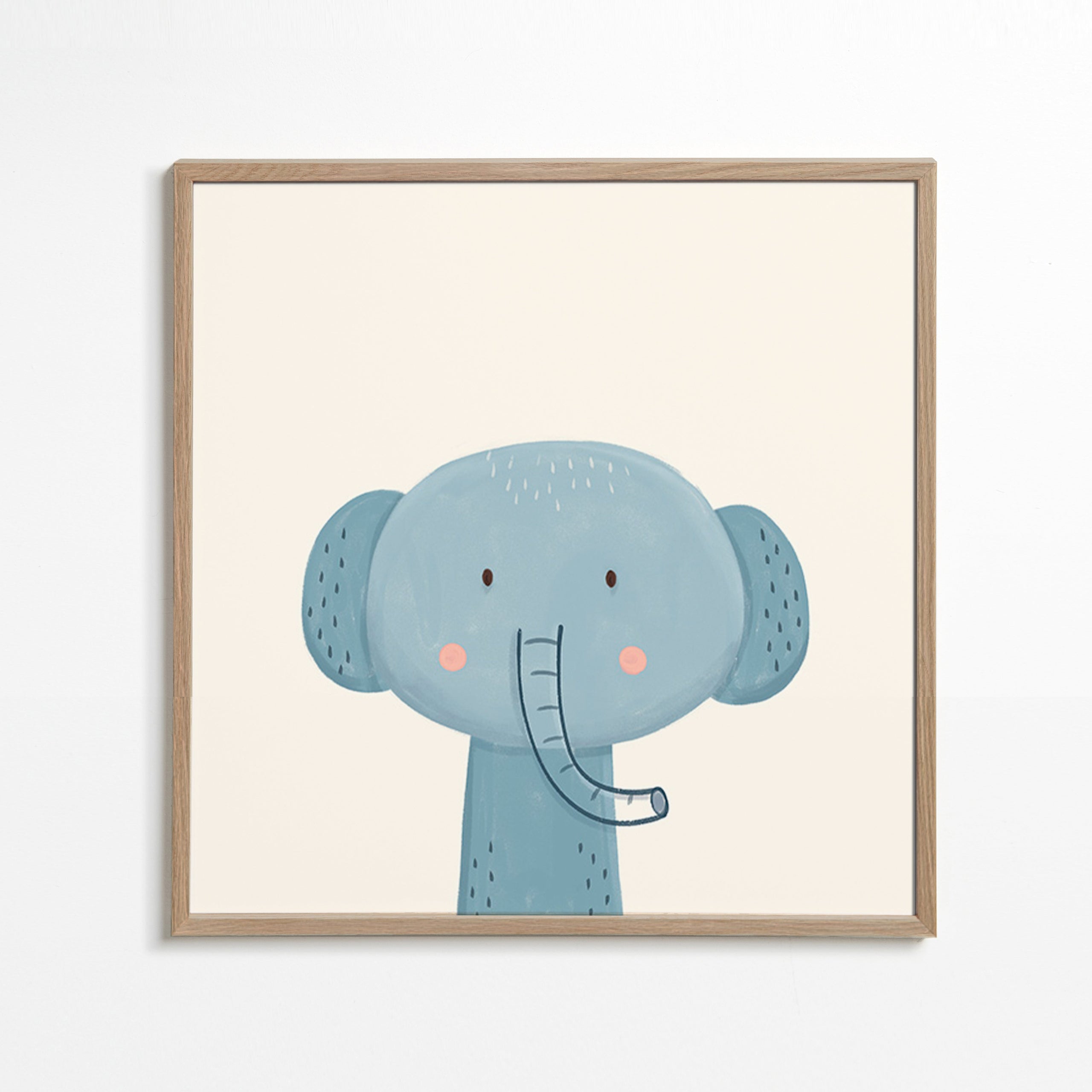 Kinderbild blauer Elefant niedlich