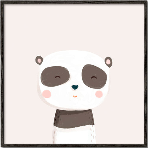 Affiche enfant panda doux illustré