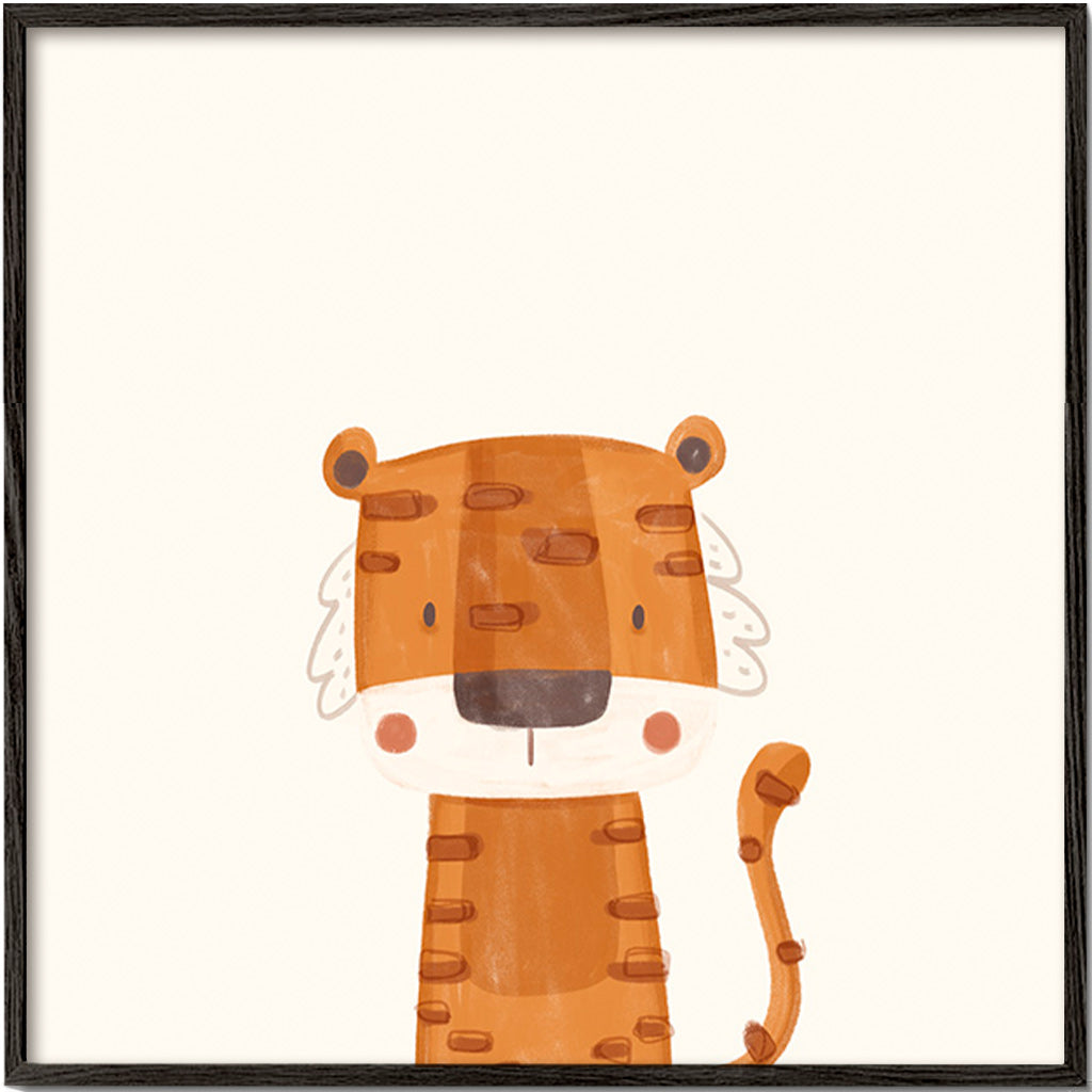 Kinderposter: vrolijke tijger