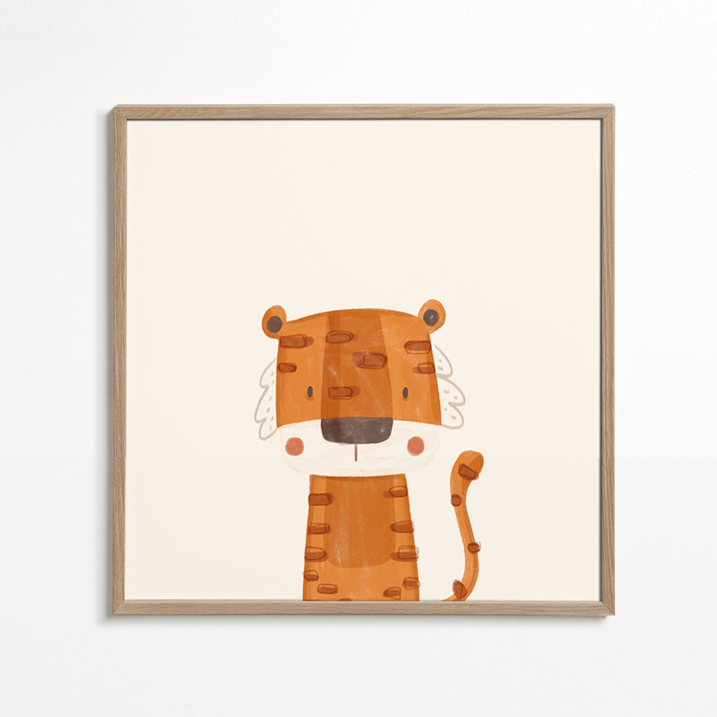 Kinderposter: vrolijke tijger