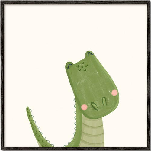 Illustration enfant crocodile souriant