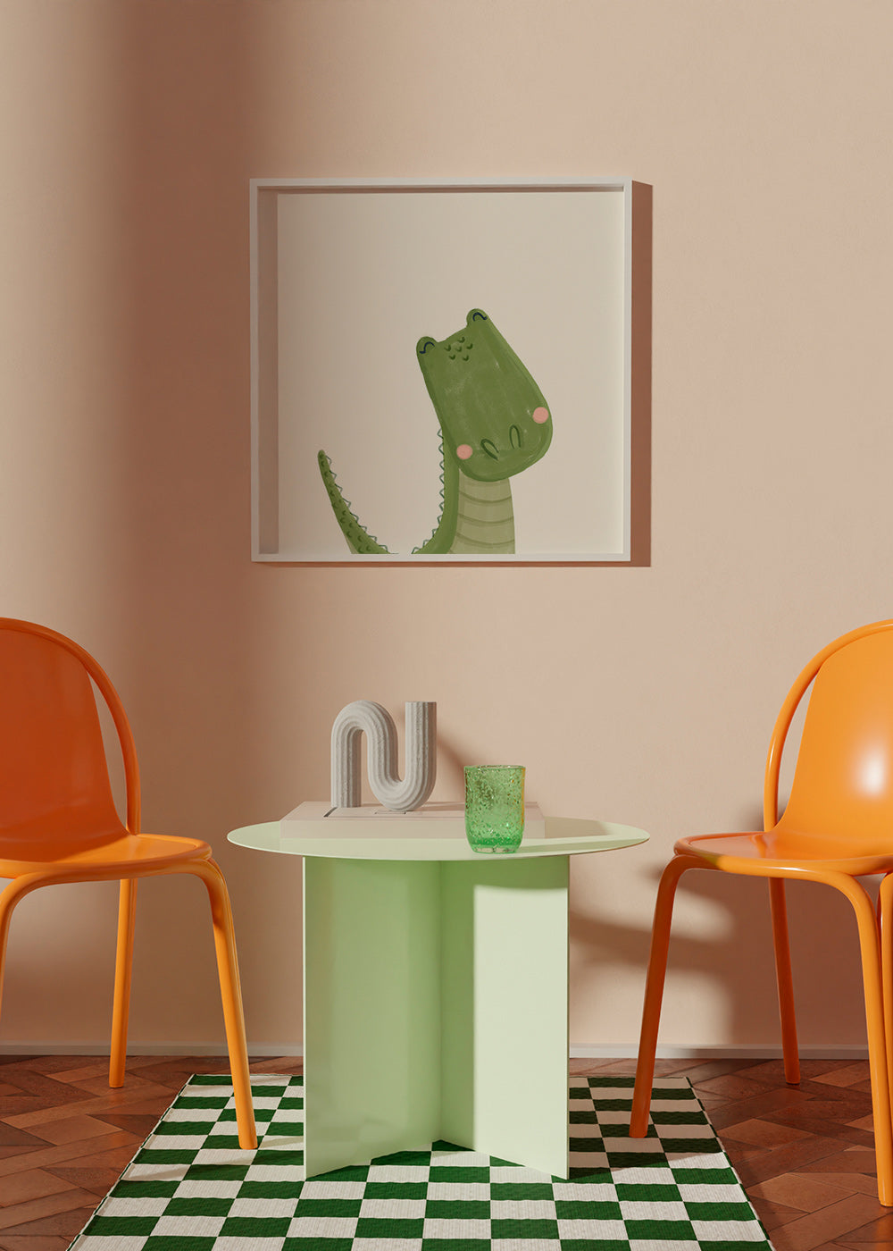 Kinderbild lächelndes Krokodil