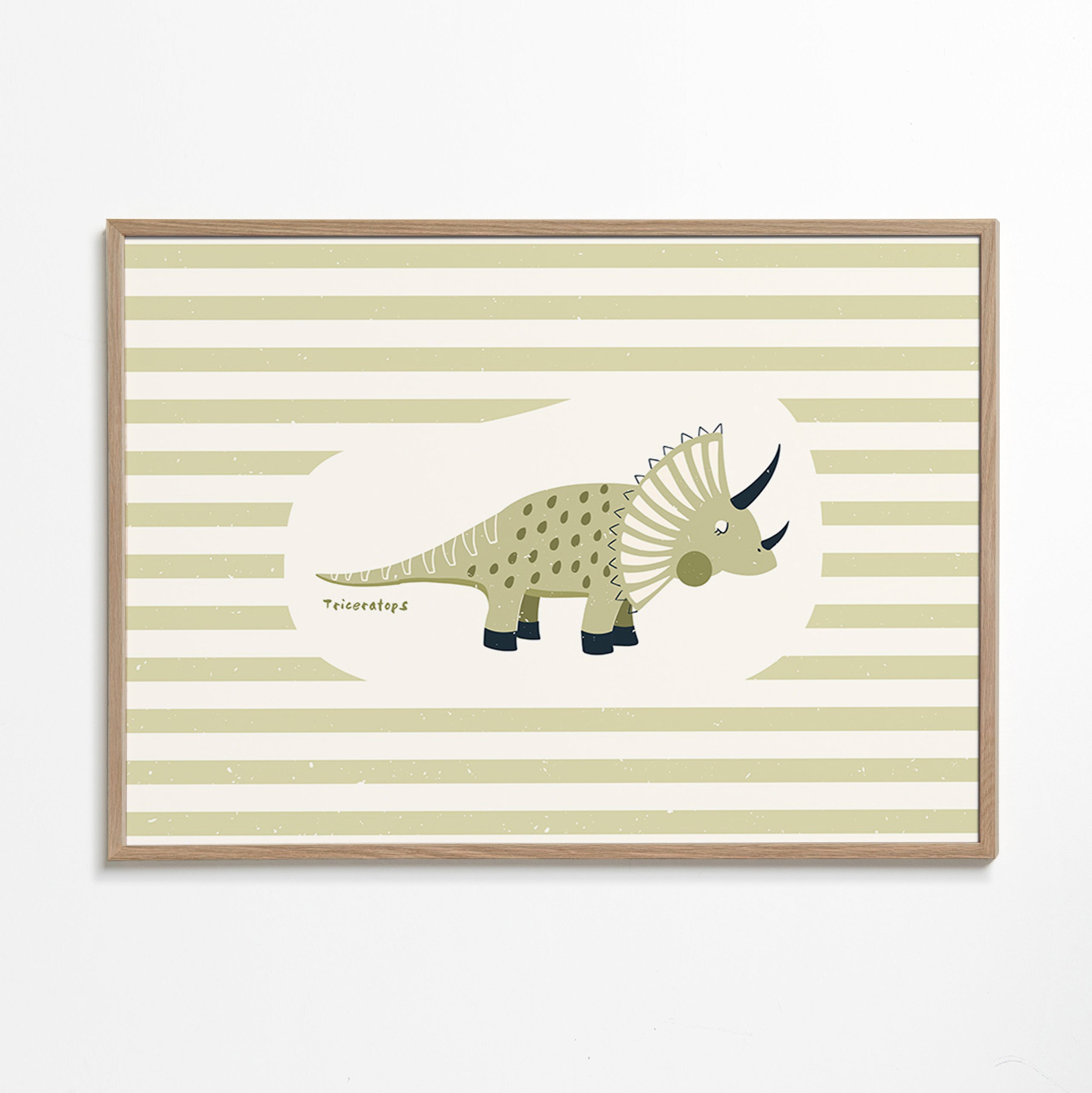 Kinderbild Triceratops grün