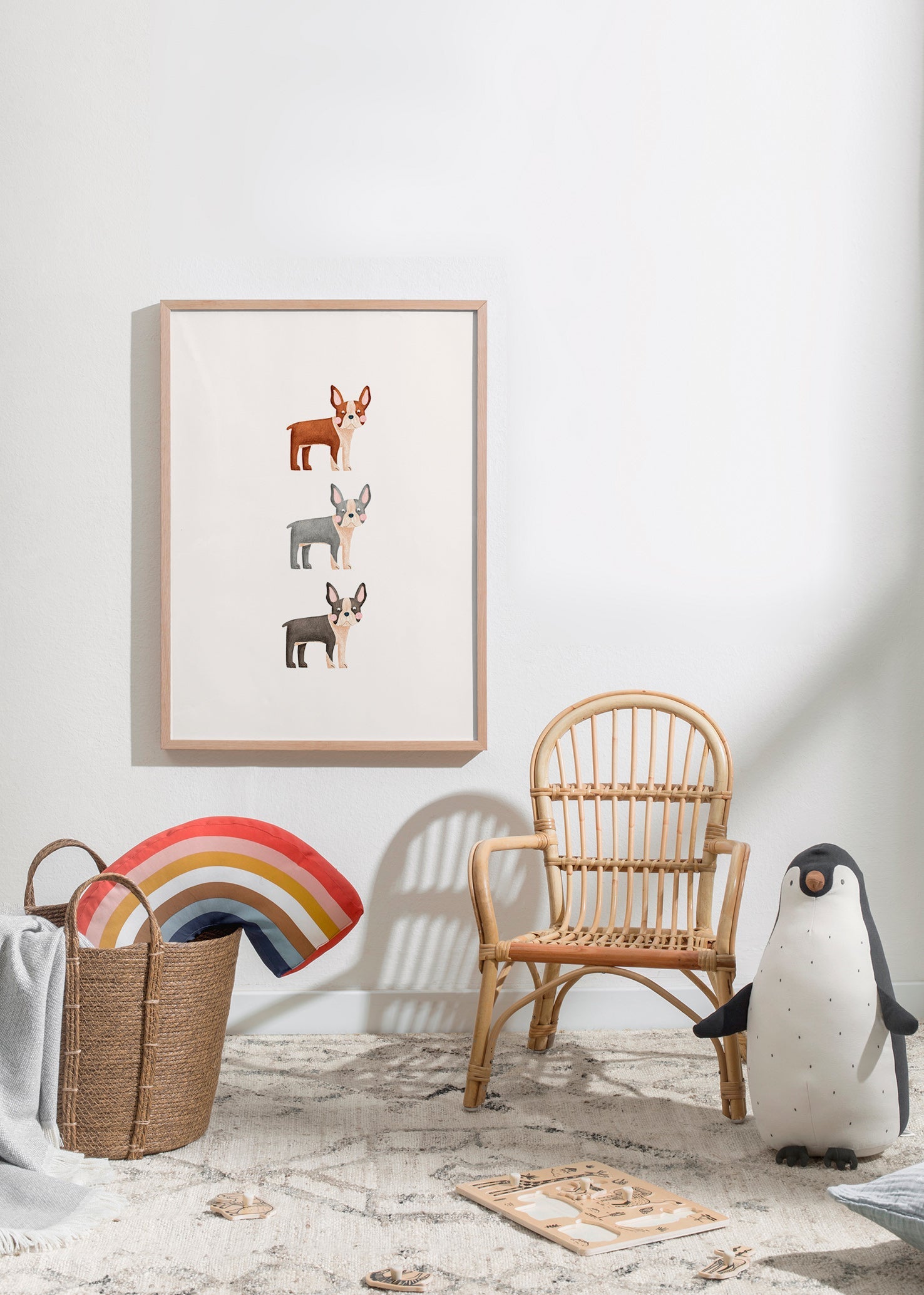Artwork Drie Boston Terriers