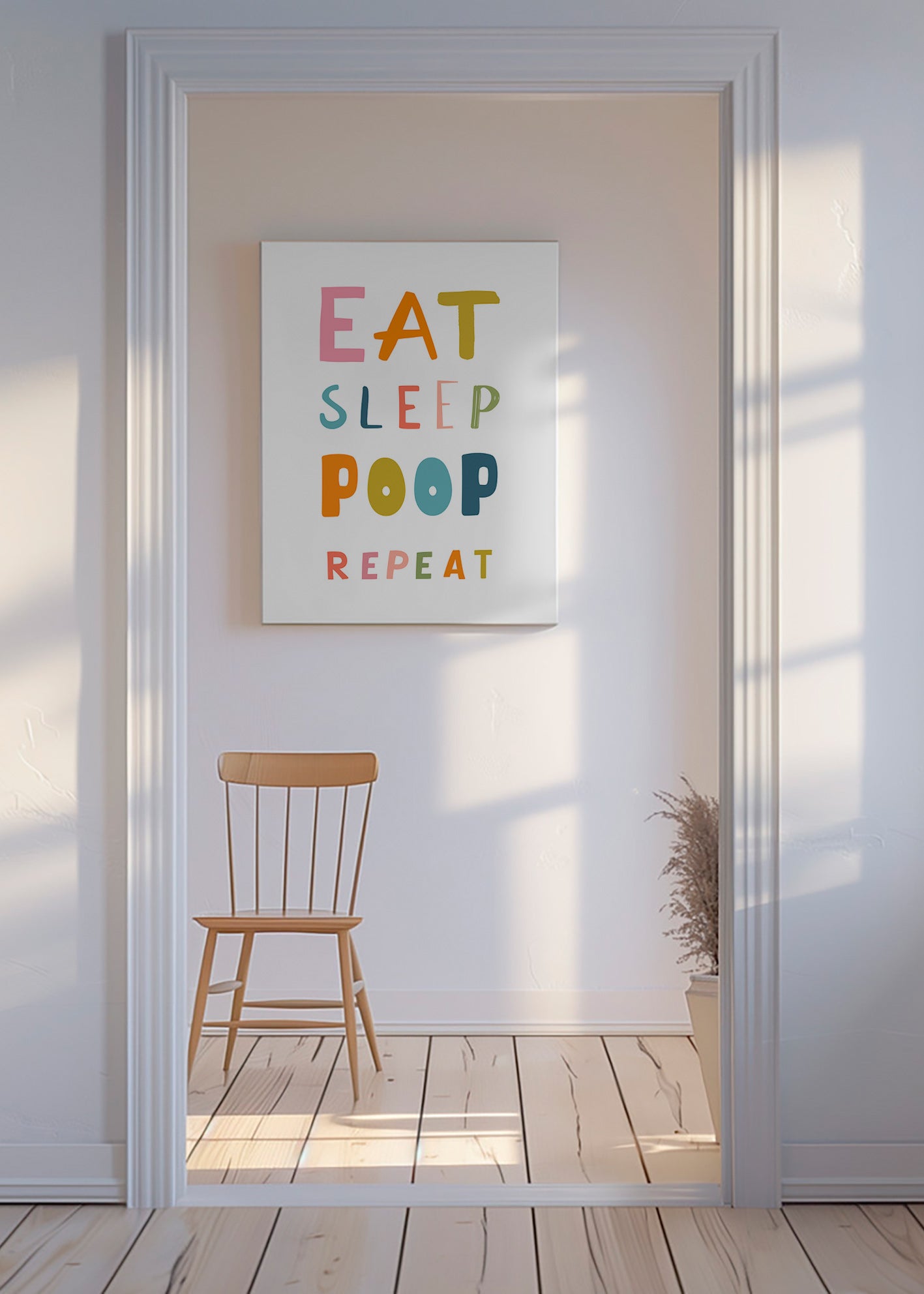 Speels typografisch kinderprint
