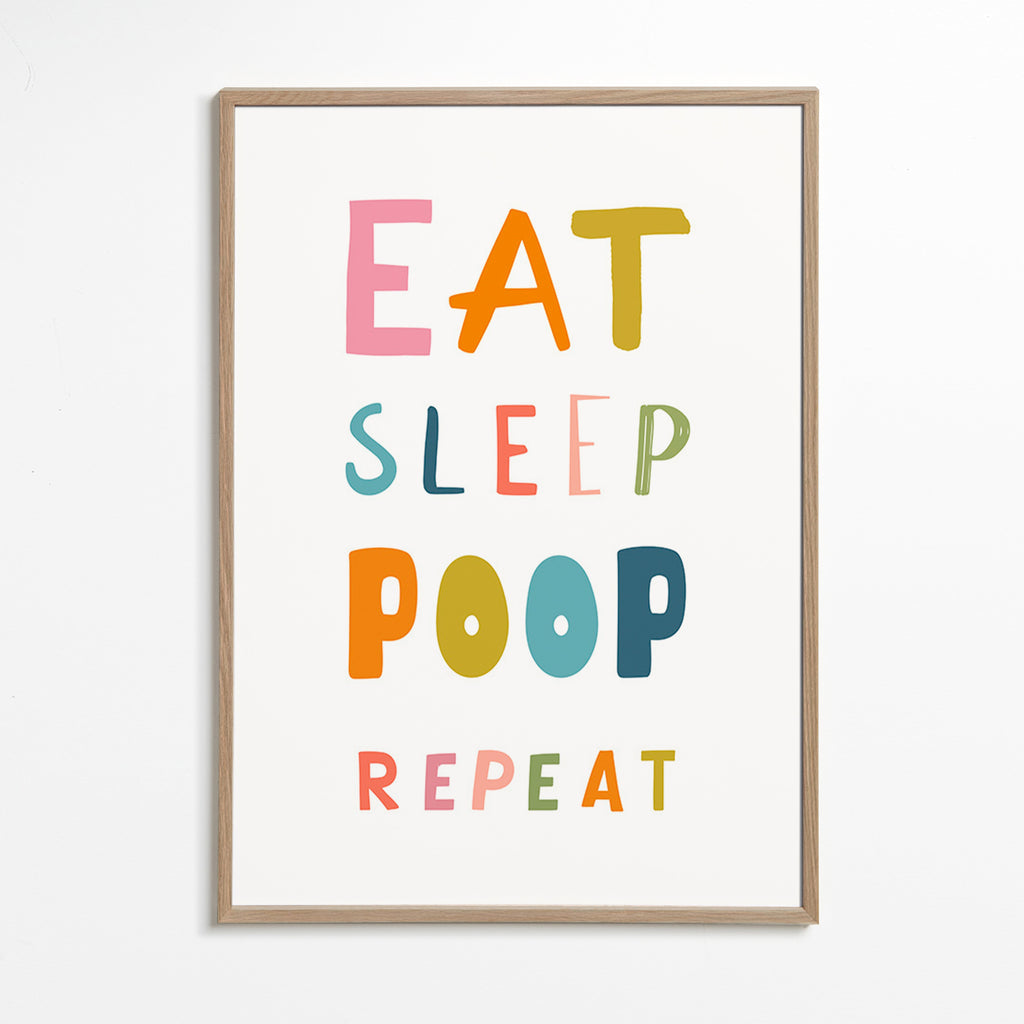 Speels typografisch kinderprint