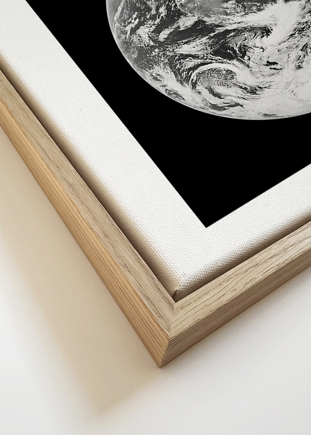 Zwart-wit kunst Aarde foto met wolktextuur