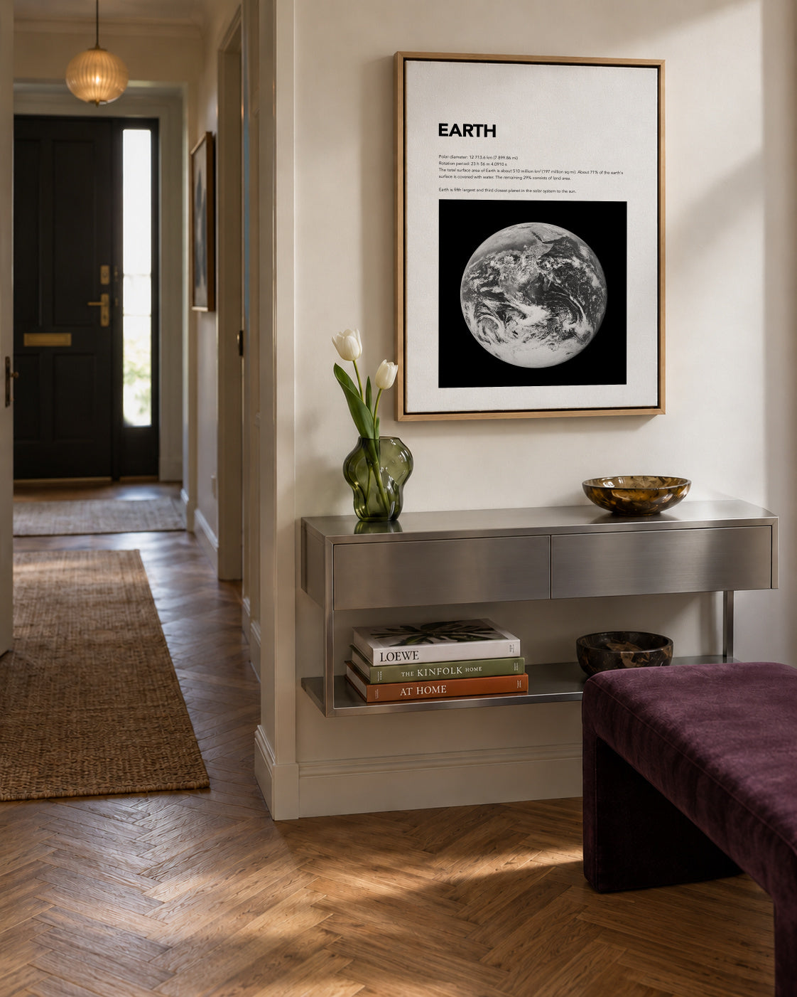 Earth - Framed canvas in an interior