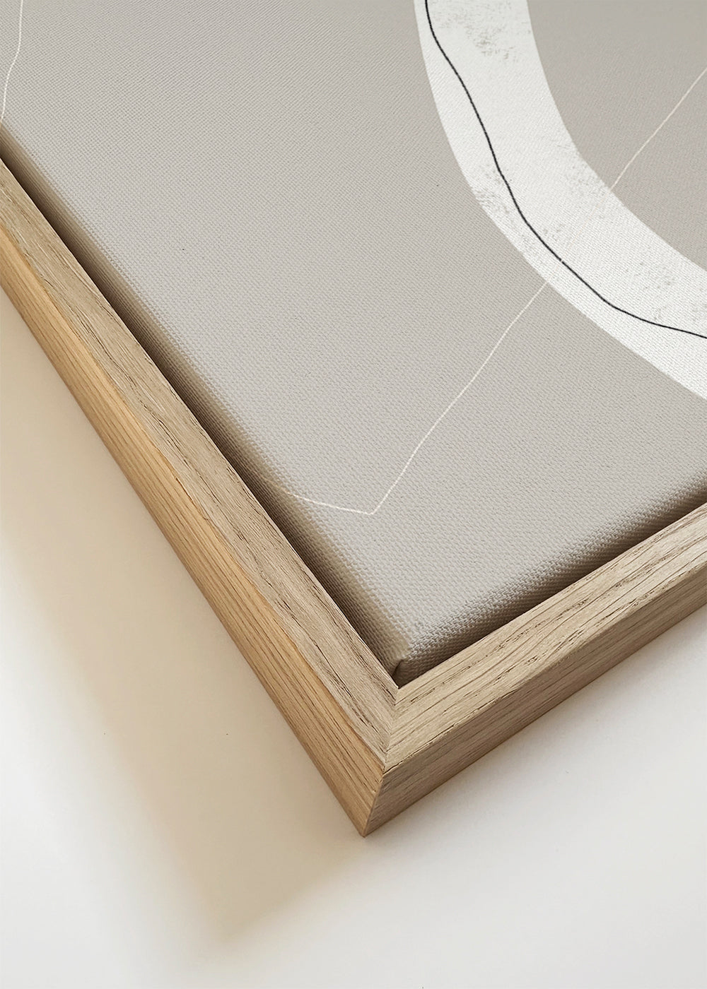 Abstract kunst met neutrale curven