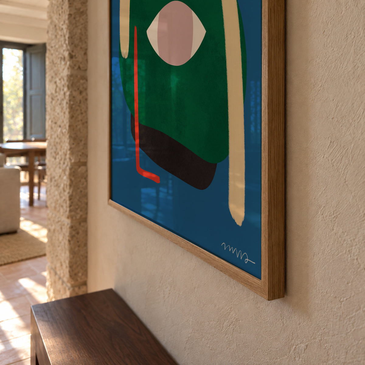 Green Woman - Framed poster detail