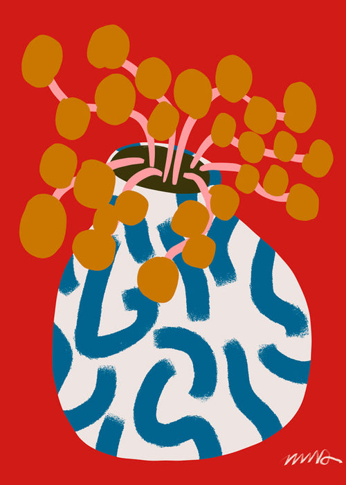 Gold Blooms Still Life