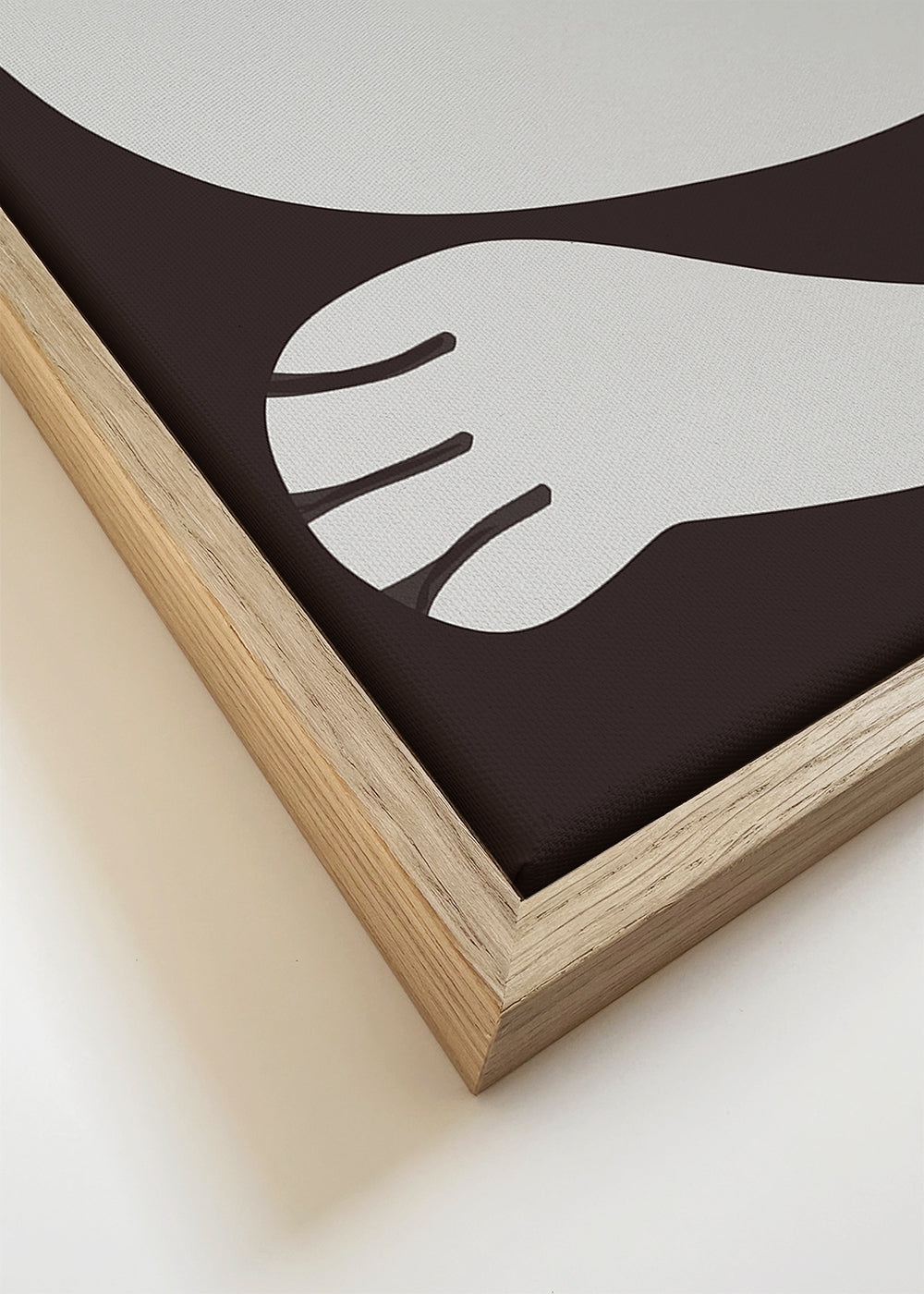 Abstracte poster met vloeiende figuur
