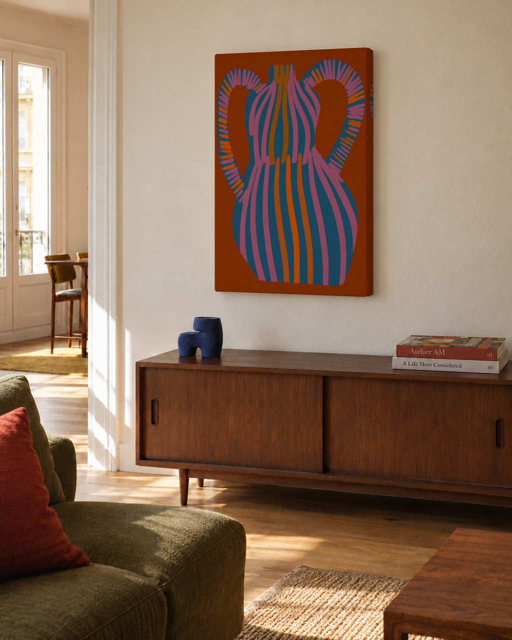 Provincial Vase 01 - Unframed canvas in an interior