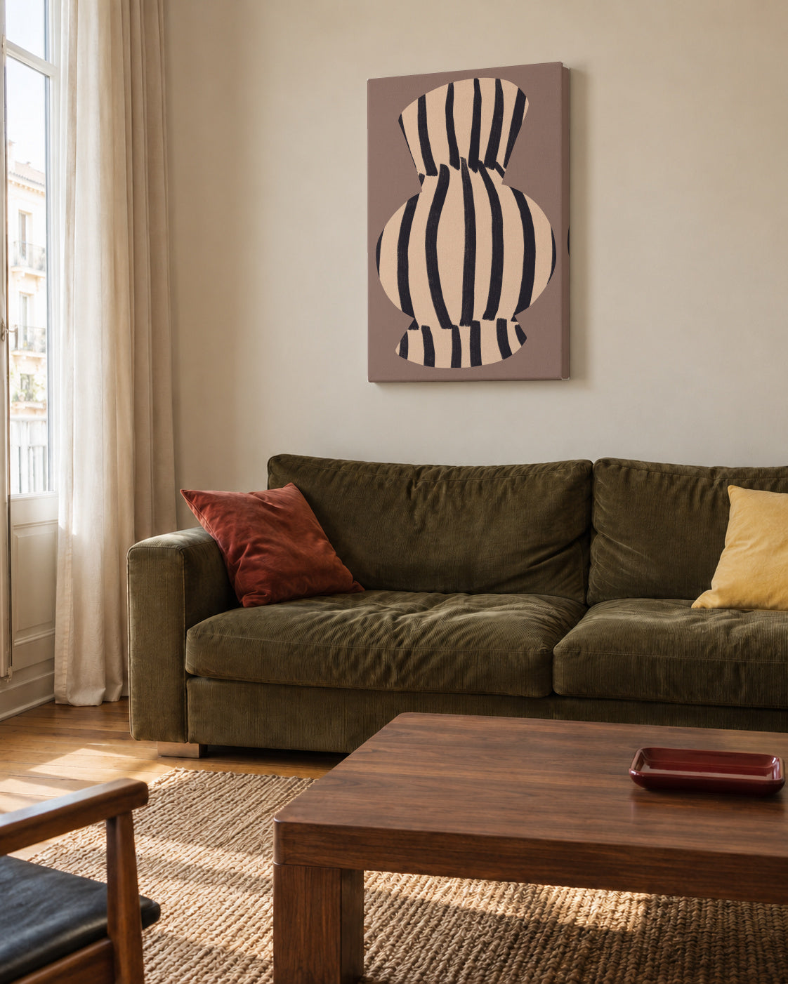 Provincial Vase 02 - Unframed canvas in an interior