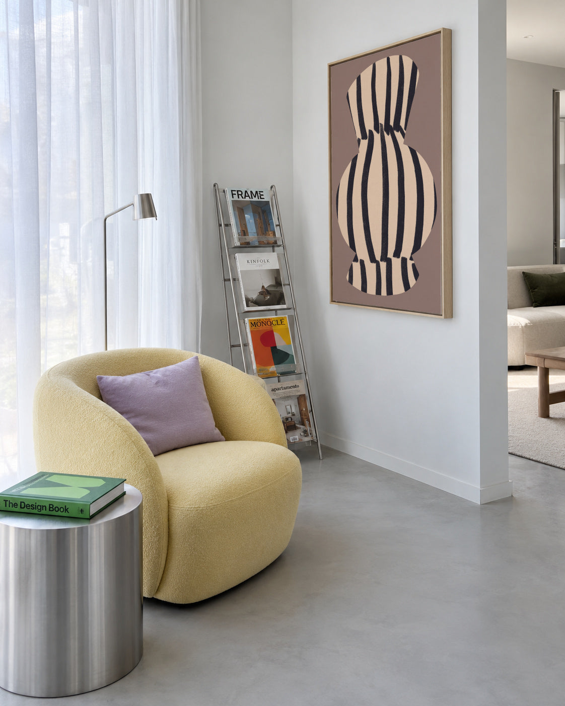 Provincial Vase 02 - Framed canvas in an interior