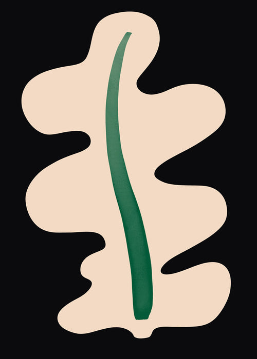 Botanische poster abstract blad
