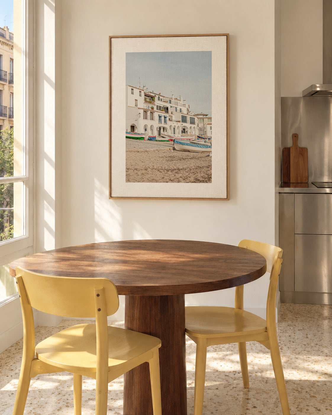 Costa Brava II - Framed canvas in an interior