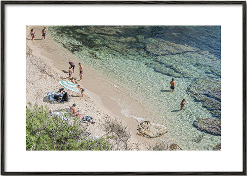 Landschapsposter: kuststrand vanuit de lucht