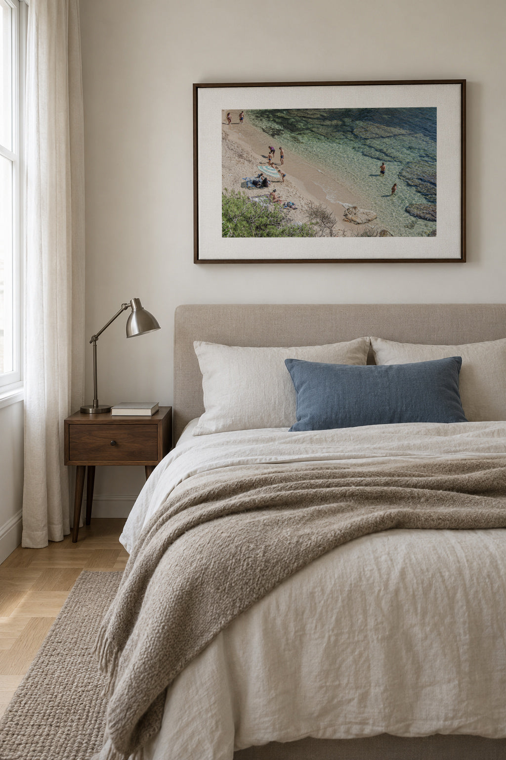 Costa Brava VI - Framed canvas in an interior