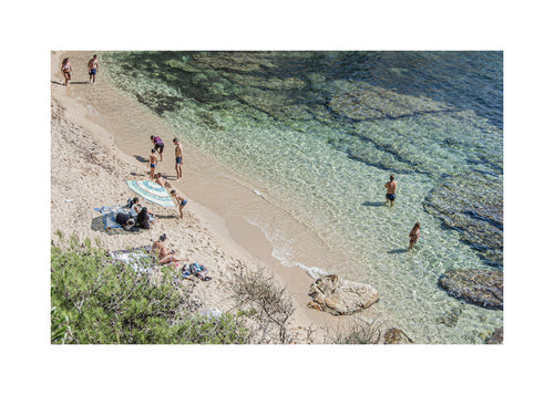 Landschapsposter: kuststrand vanuit de lucht
