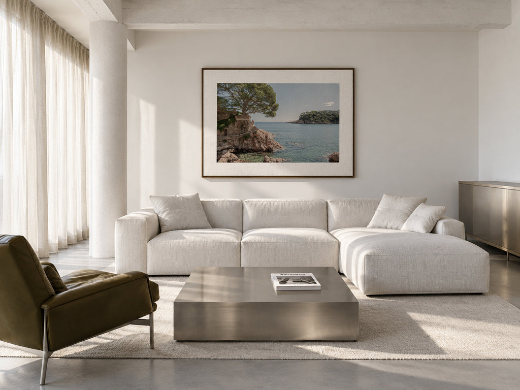 Costa Brava X - Framed canvas in an interior