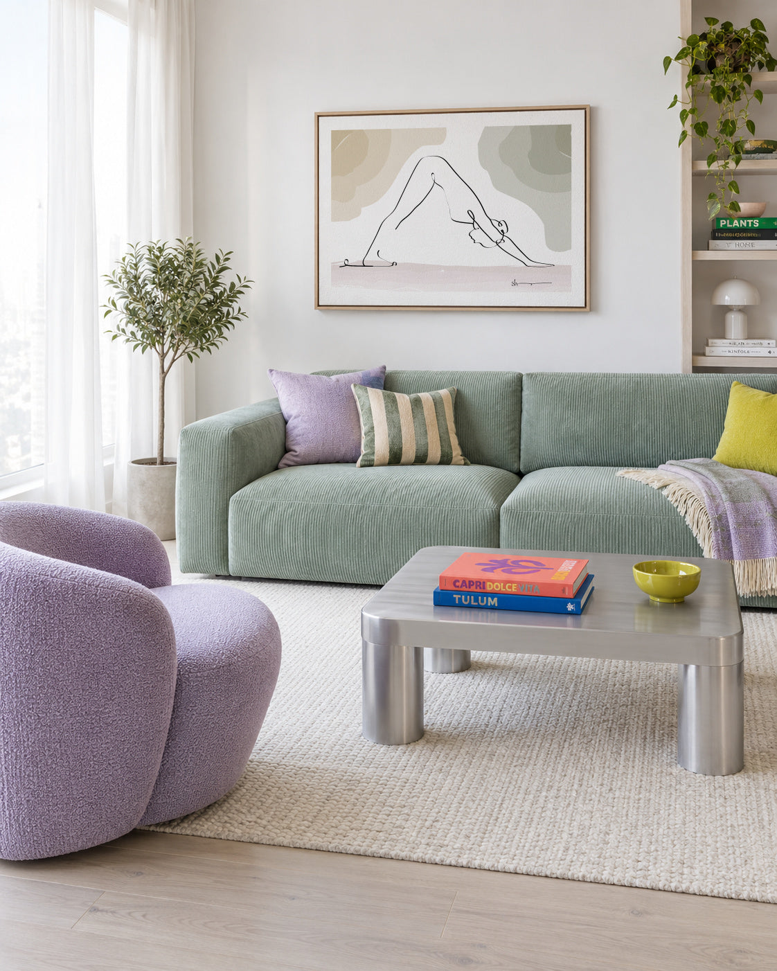 Downward-Facing Dog - Adho Mukha Svanasana - Framed canvas in an interior