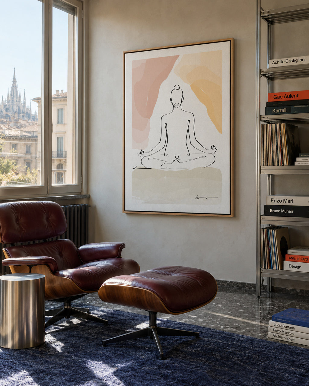 Meditation - Dhy?na - Framed canvas in an interior