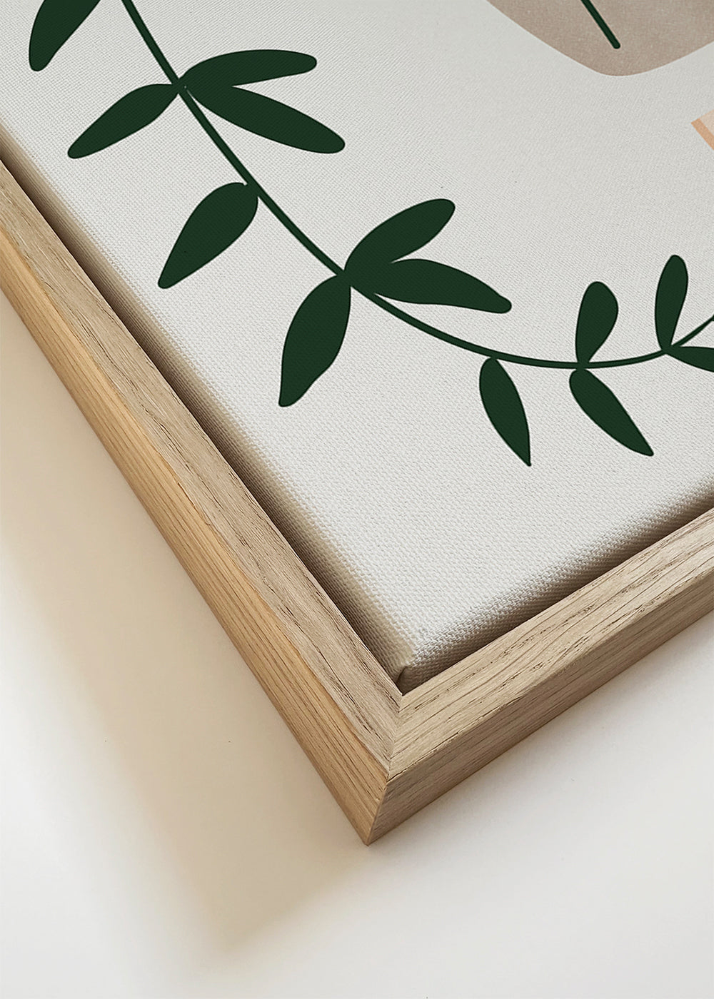 Keuken kunst met koffiekan en botanische tak