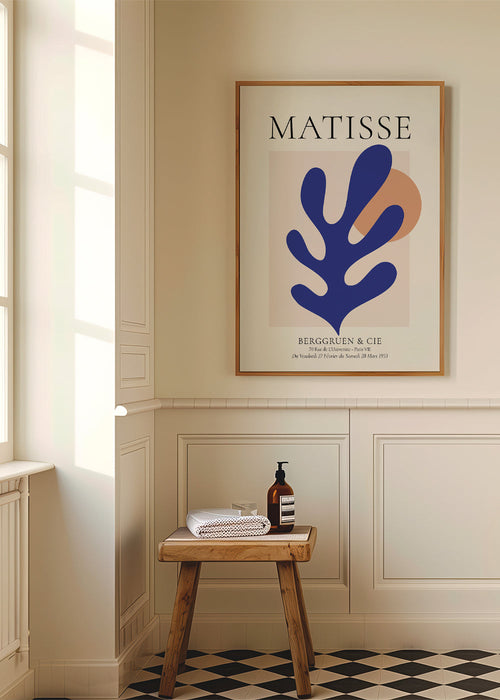Illustratie Matisse blauw blad