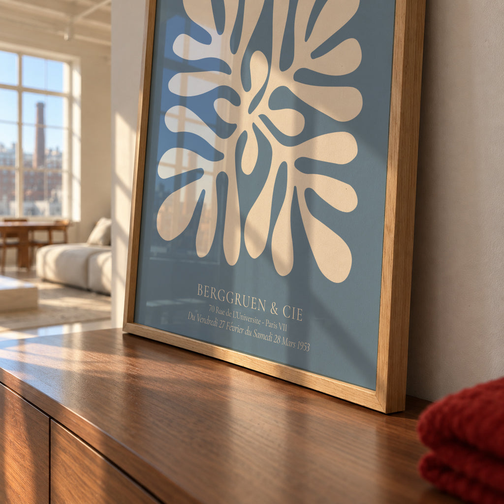 Henri Matisse BLUE papiers découpés I - Framed poster detail