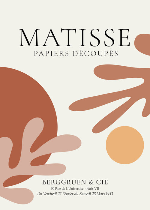 Vintage poster geïnspireerd op Matisse knipsels