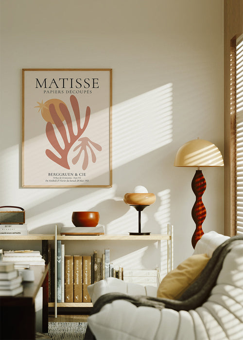 Botanische print Matisse knipsels warme tonen
