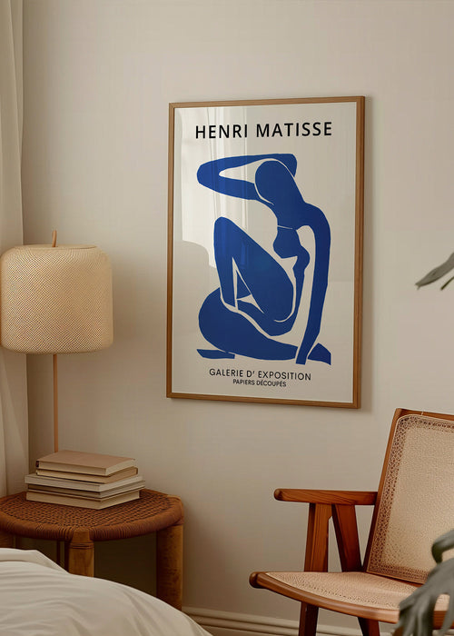 Illustratie van blauwe vrouwelijke figuur uitgesneden