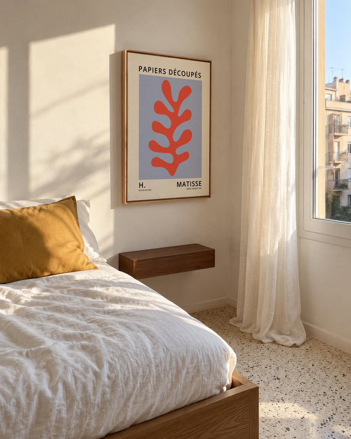 Henri Matisse papiers découpés X - Framed canvas in an interior