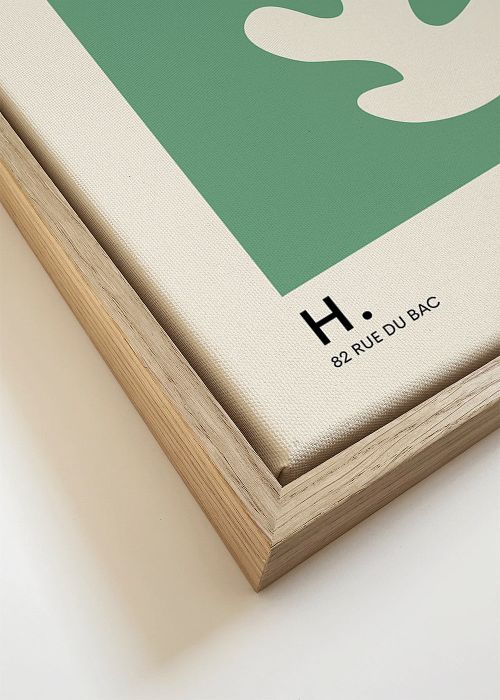 Botanische print met uitgesneden blad