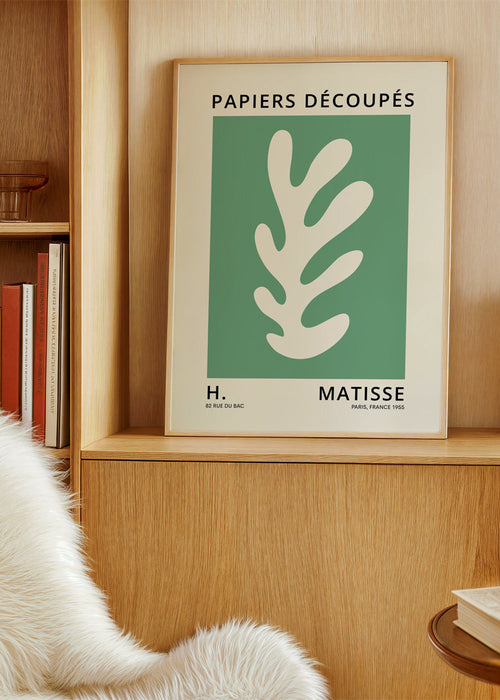 Botanische print met uitgesneden blad