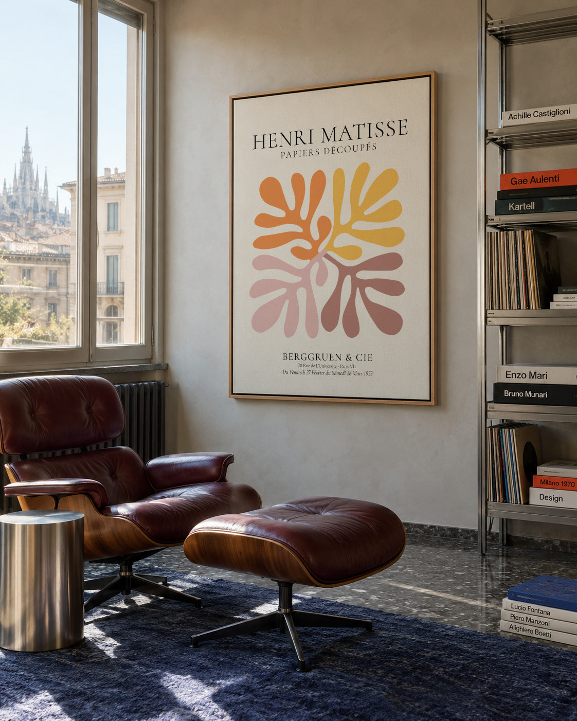 Henri Matisse papiers découpés XIII - Framed canvas in an interior