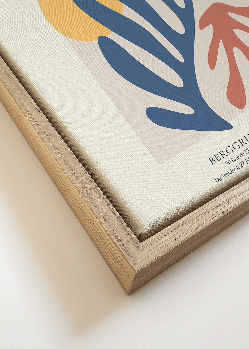 Matisse cutouts illustratie blauw en koraal