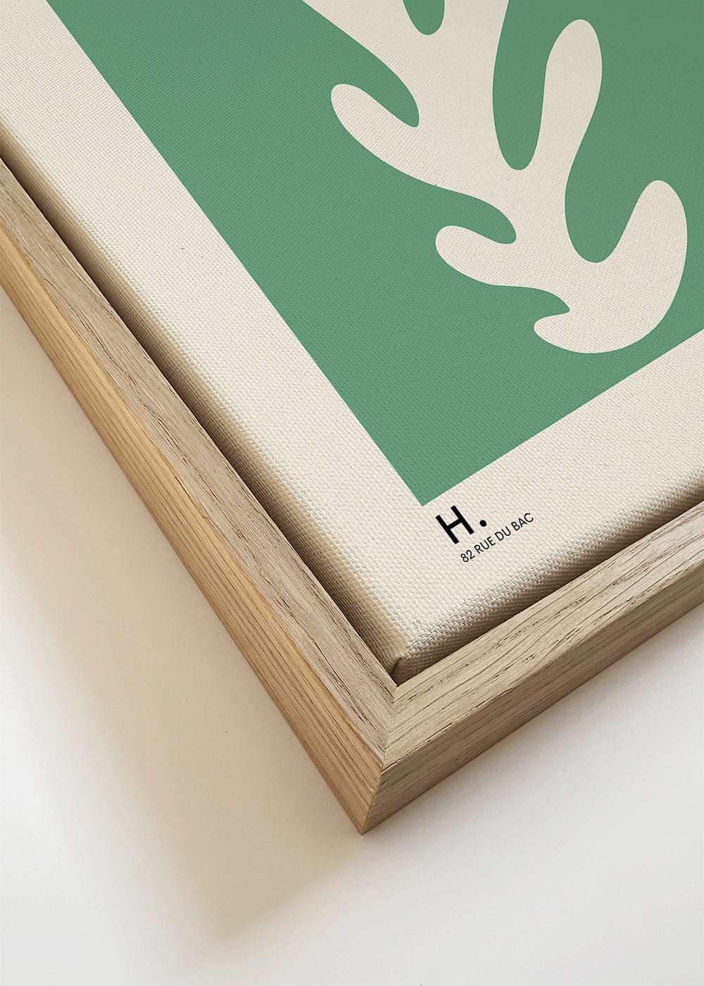 Botanische poster: groen uitgesneden blad Matisse-stijl