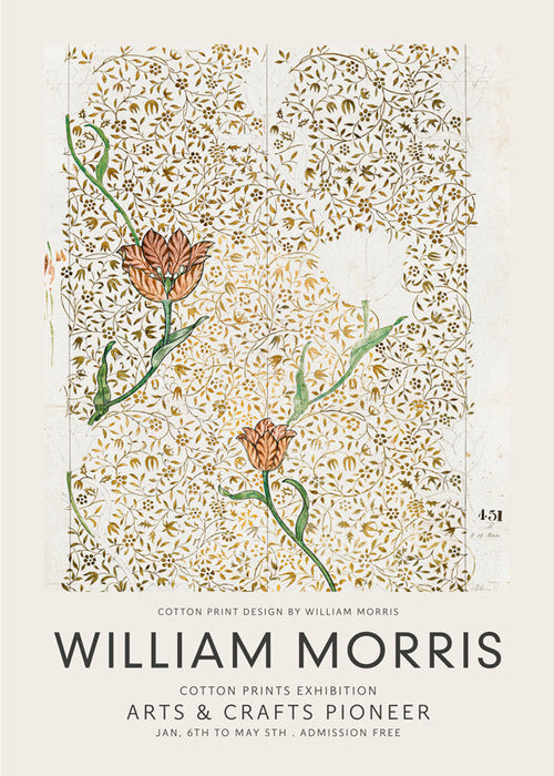 Botanische print William Morris bloemenpatroon