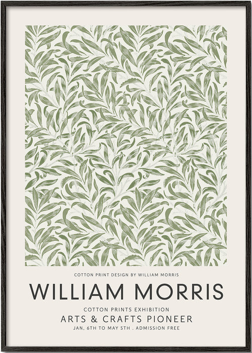 Botanische poster William Morris bladmotief